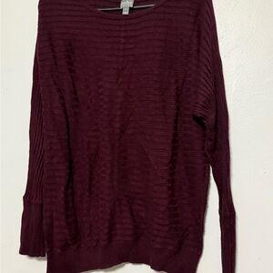 Soho Women's Deep Purple Crew Neck Sweater